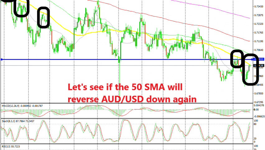 Aud Usd Facing The 50 Sma On The Daily Chart Ahead Of The 0 70 Level - 