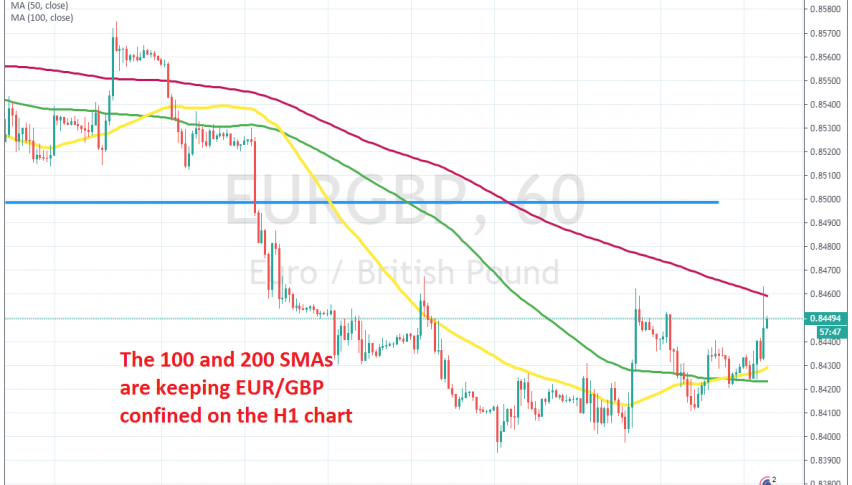 Until election results come out, EUR/GBP will remain stuck in between