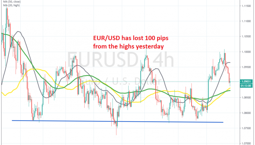 Let's see how far EUR/USD will fall