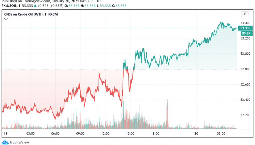 WTI Crude Oil Makes Gains as Traders Hope For Biden's Stimulus Rollout