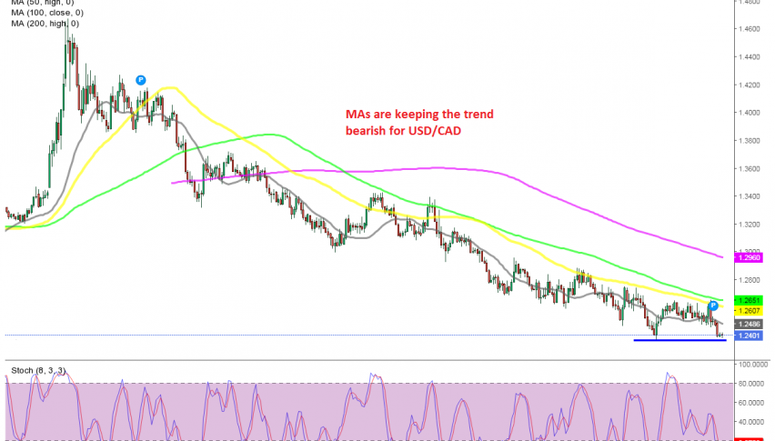 The downtrend continues for USD/CAD