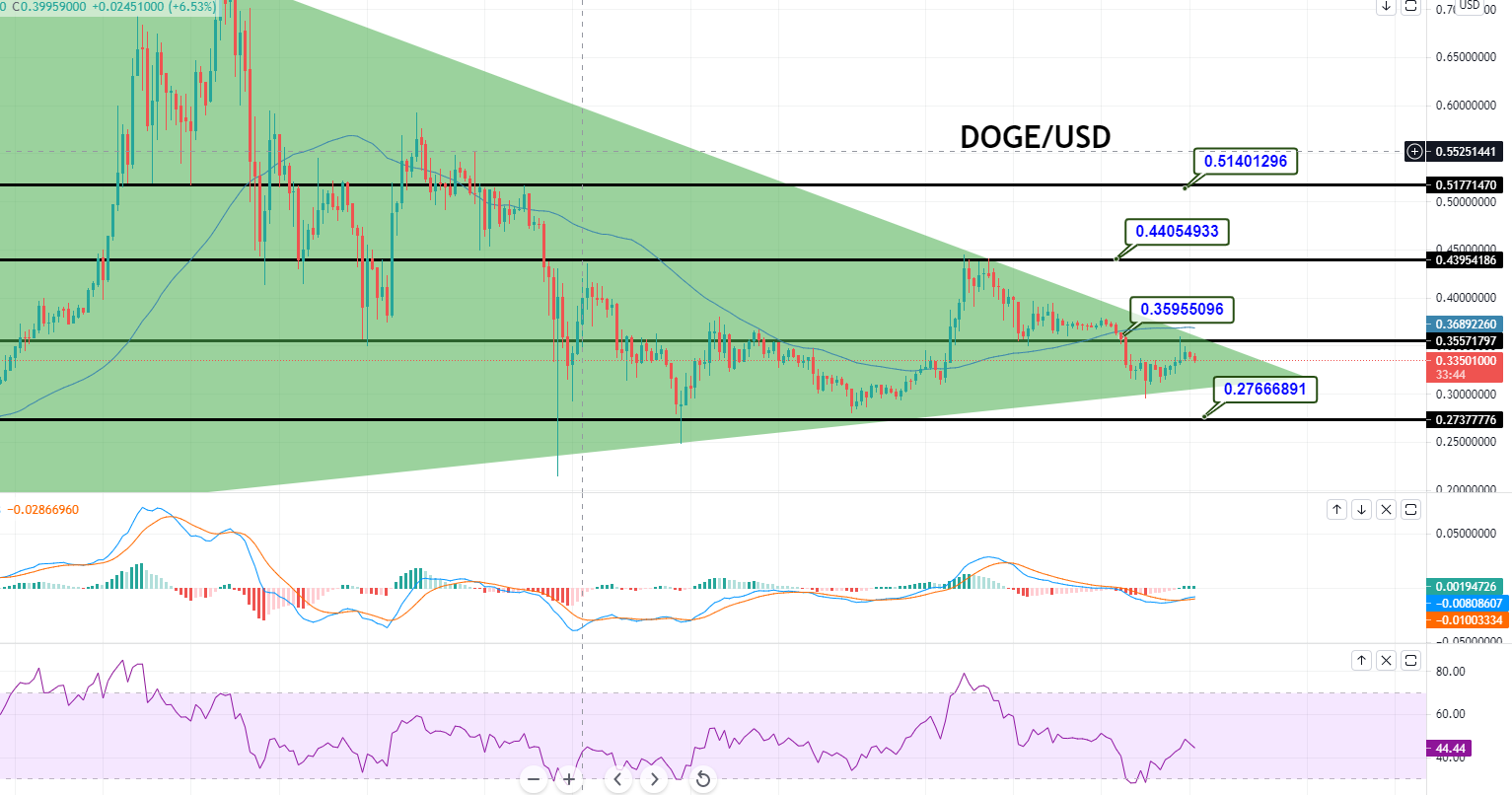 Doge Algorithm DOGE Price Forecast – DOGE/USD Symmetrical Triangle Pattern in Play – A ...