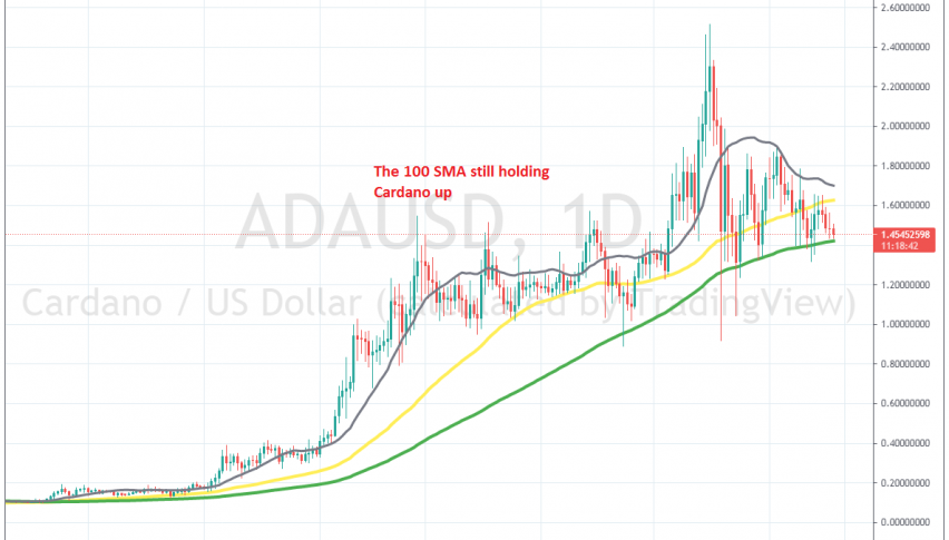 Will the pullback end at the 100 SMA again for Cardano?