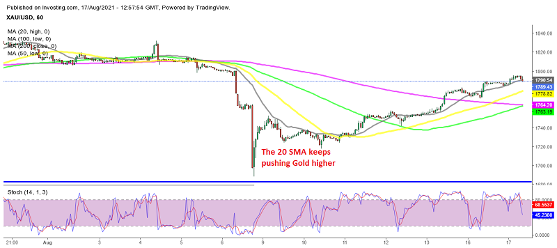 The bullish momentum continues in Gold but it might come to an end soon