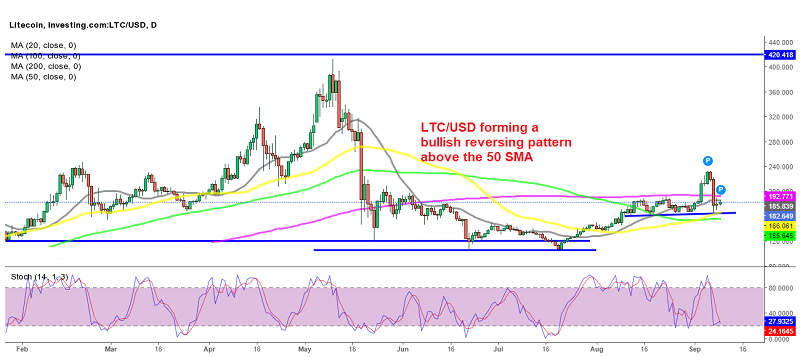 The retrace lower seems complete for Litecoin on the daily chart