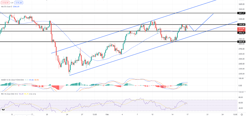 Ethereum Steady Near $3,100 - 50 MA Supports Buying