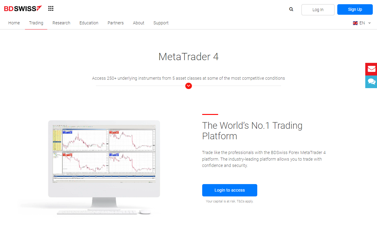 BDSwiss MetaTrader 4