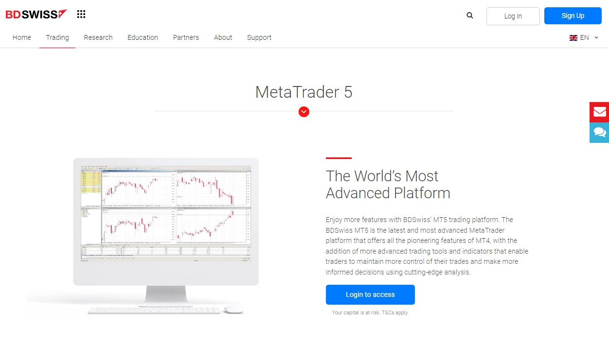 BDSwiss MetaTrader 5