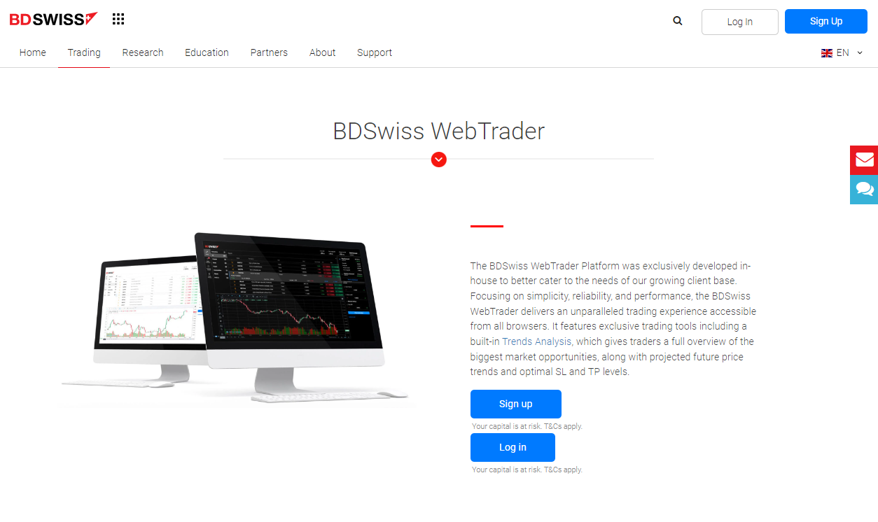 BDSwiss Web