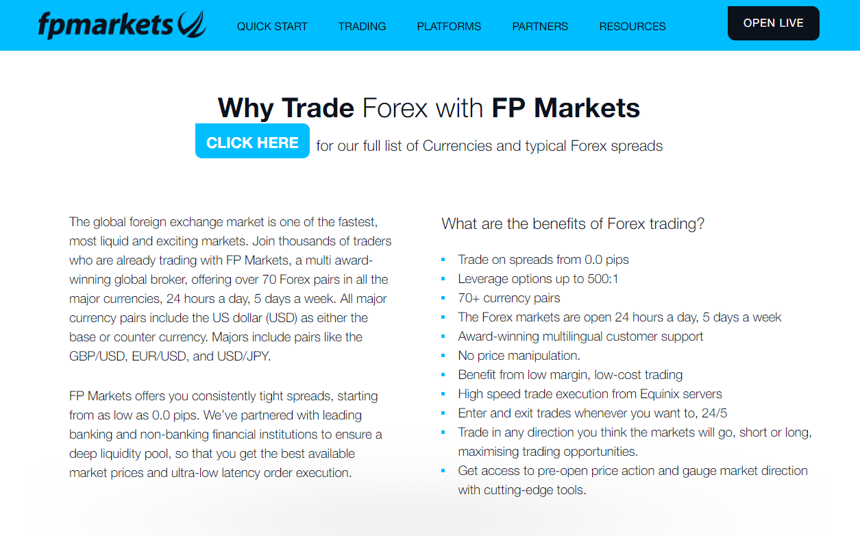 Which Markets Can You Trade with FP Markets