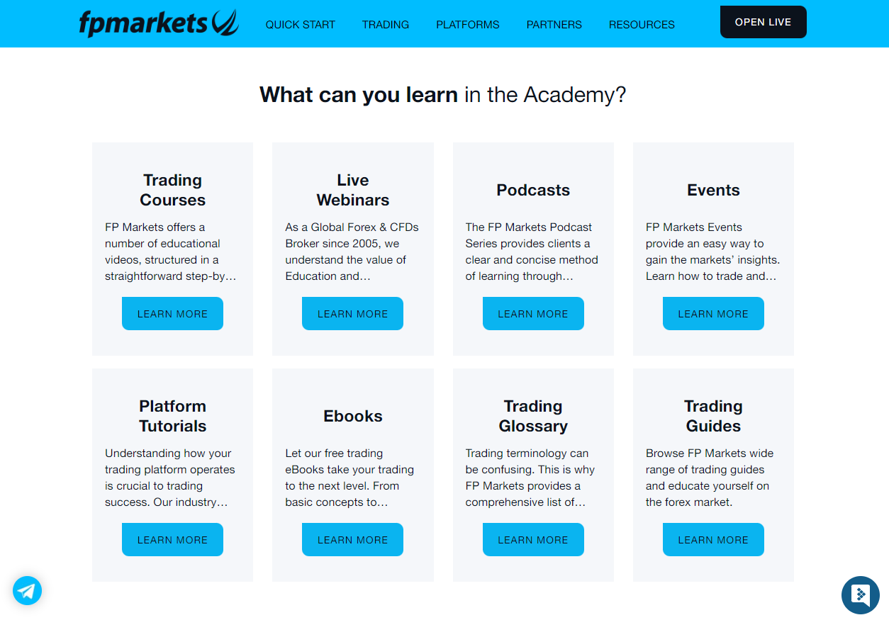 FP Markets Educational Resources