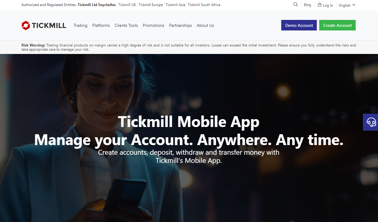 Tickmill Mobile App