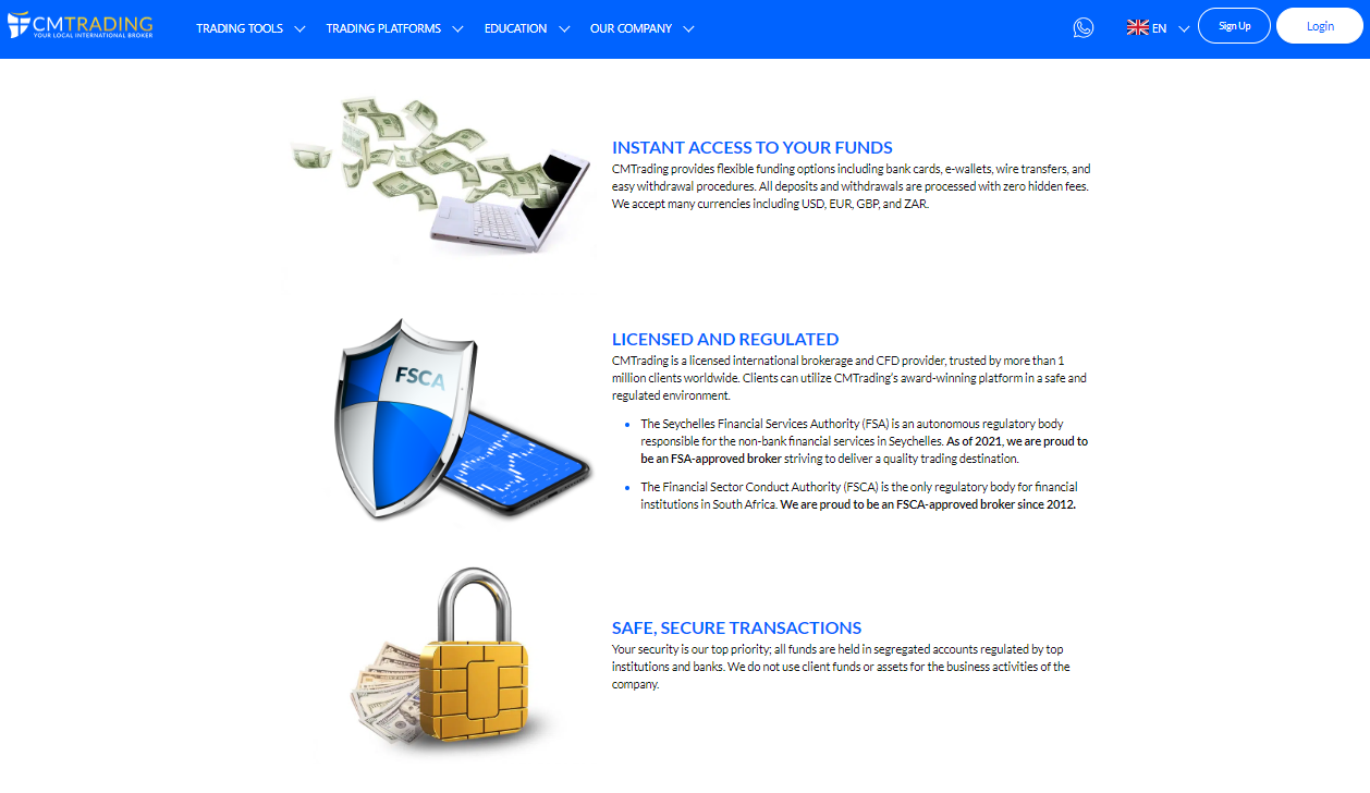 CMTrading Deposits