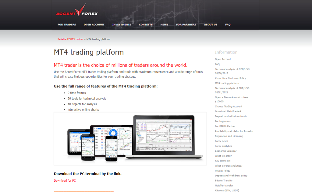 AccentForex Trading Platforms and Software