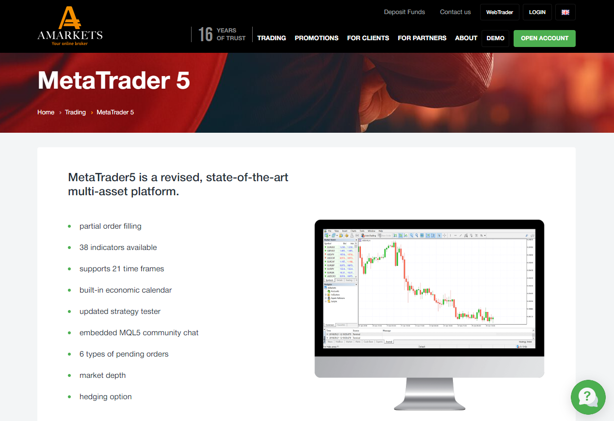 AMarkets MetaTrader 5