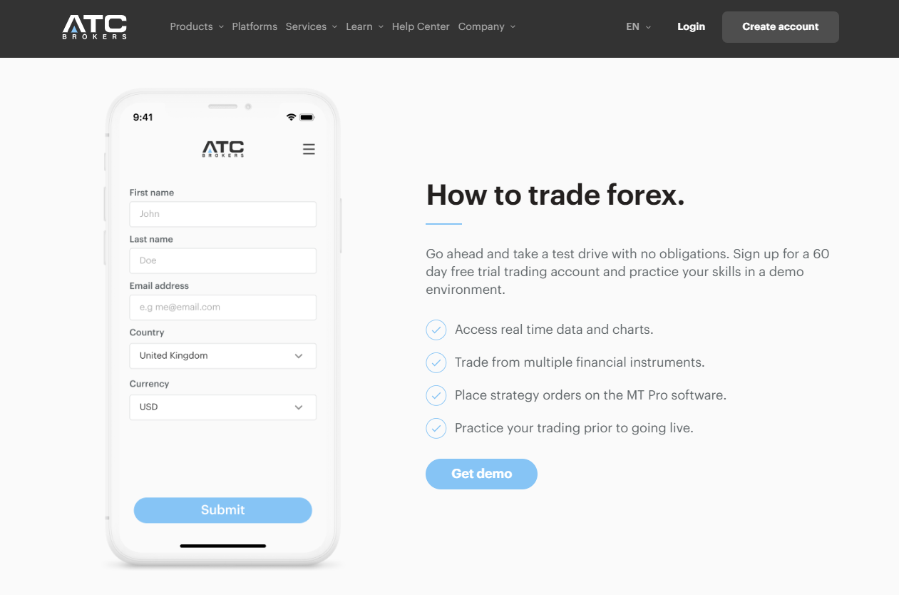 ATC Brokers Live Trading Account