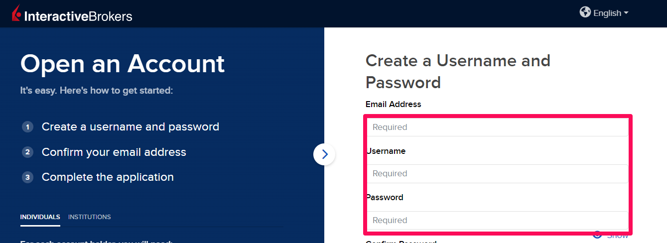 How To Open an Interactive Brokers Account Step 2