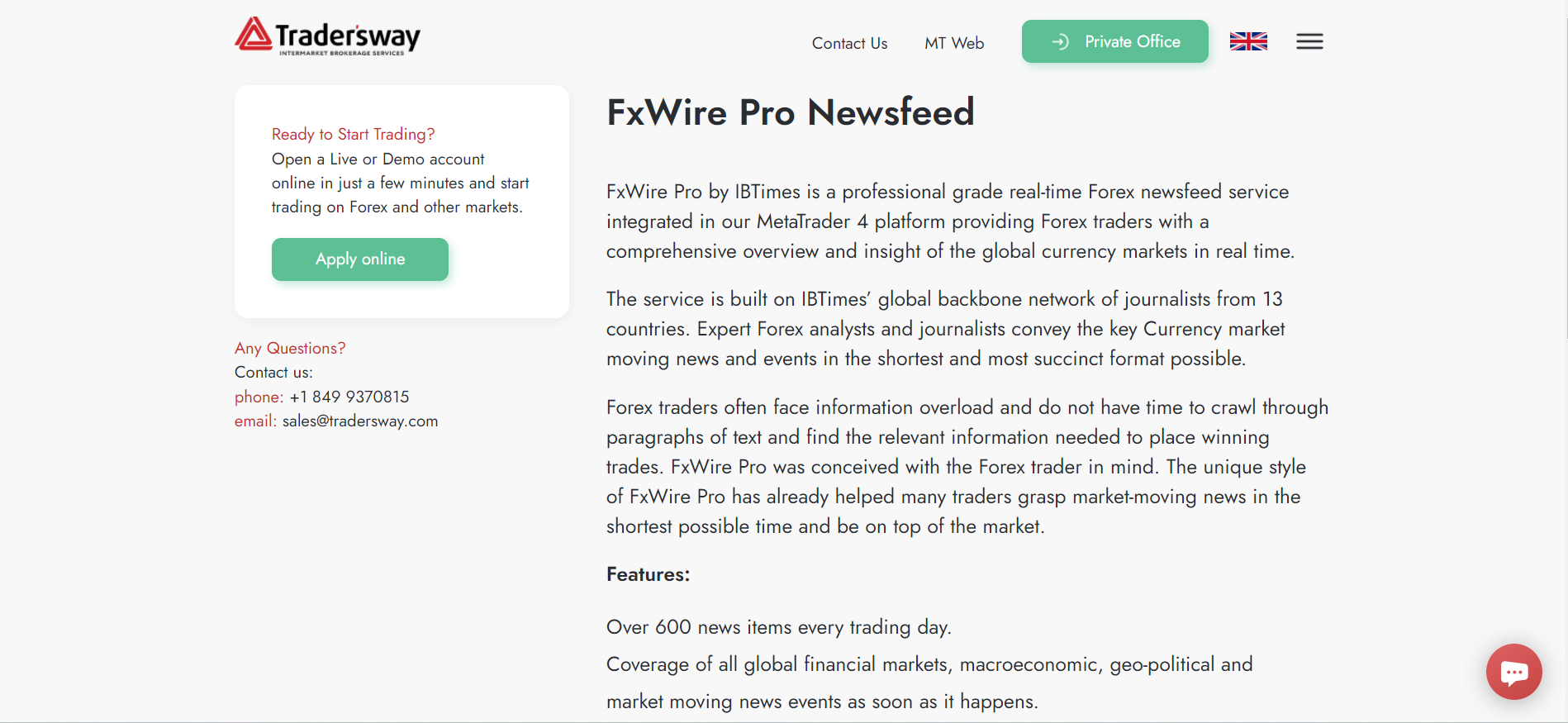 FXWire Pro Newsfeed