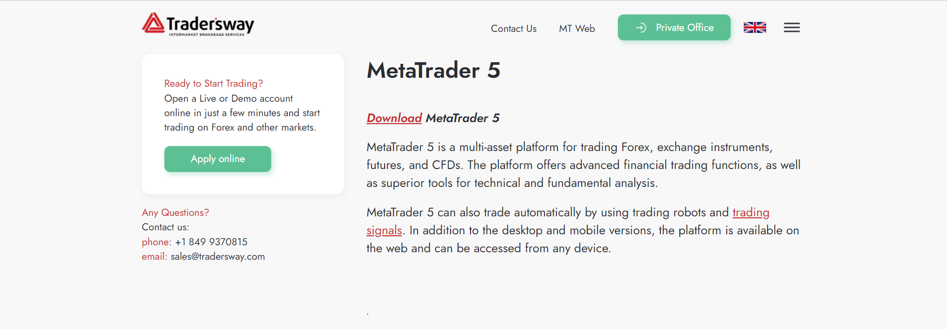 Trader's Way MetaTrader 5