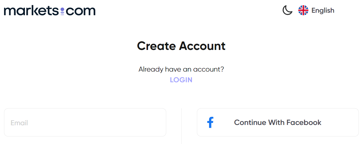 How To Open a Markets.com Account Step 2