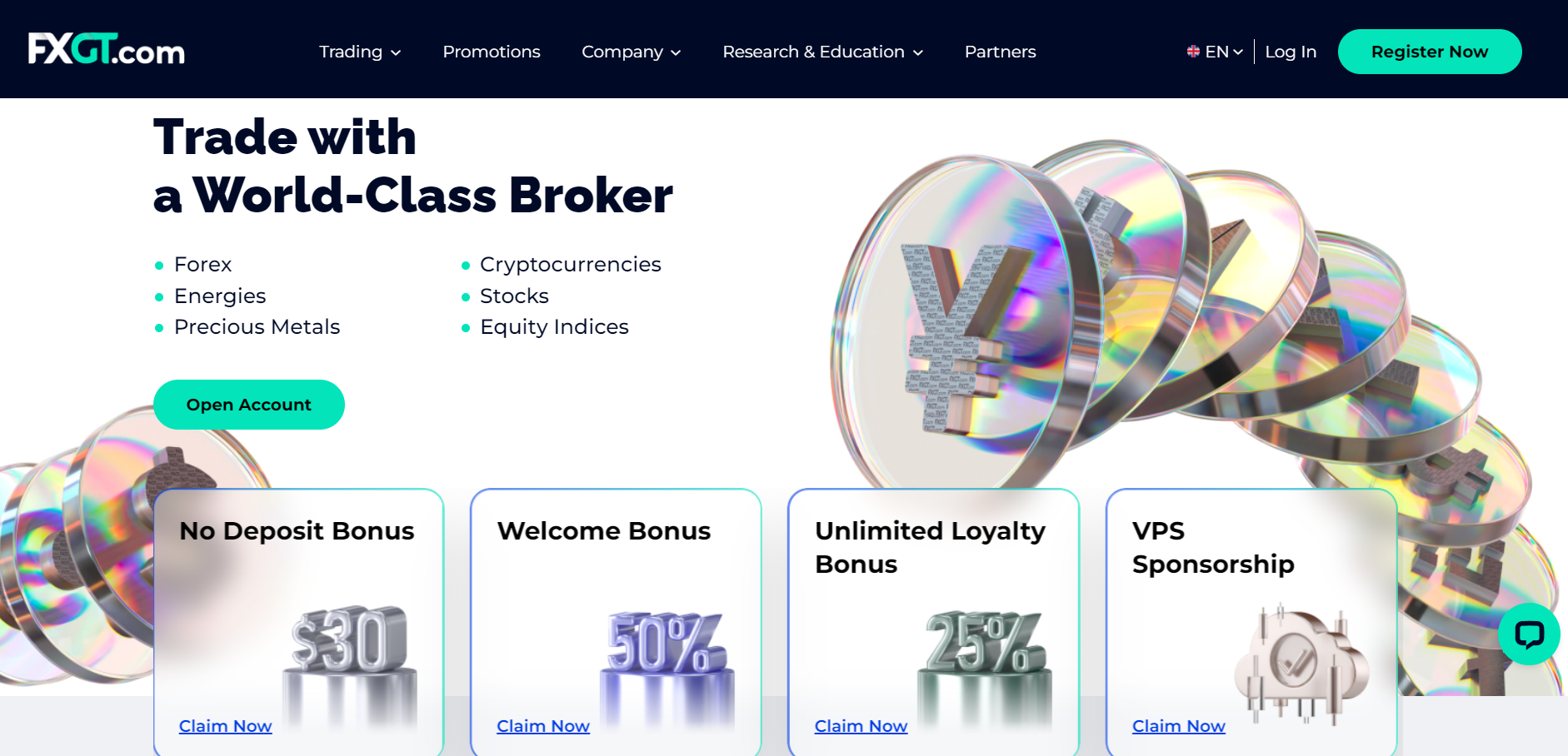 FXGT.com Forex Brokers with minimum $5 deposit