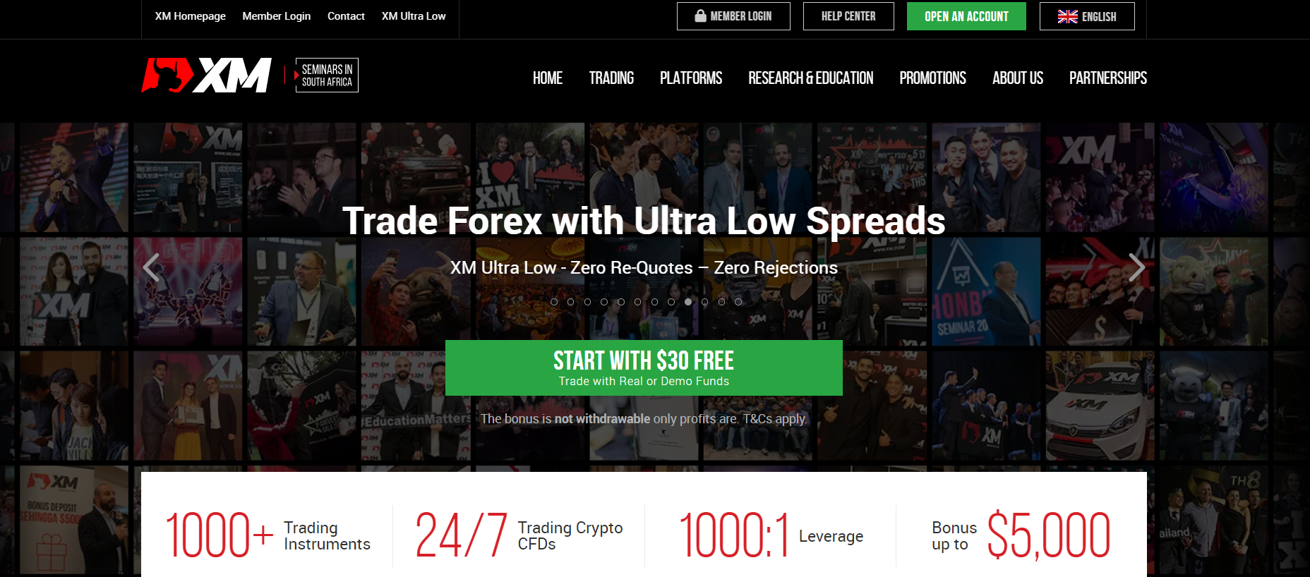 XM Forex Broker with minimum $5 deposit