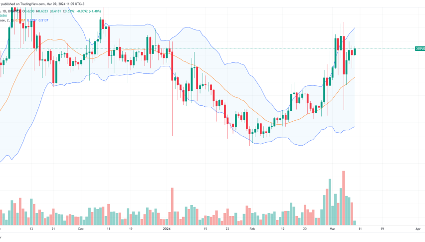 XRP price daily chart for March 9