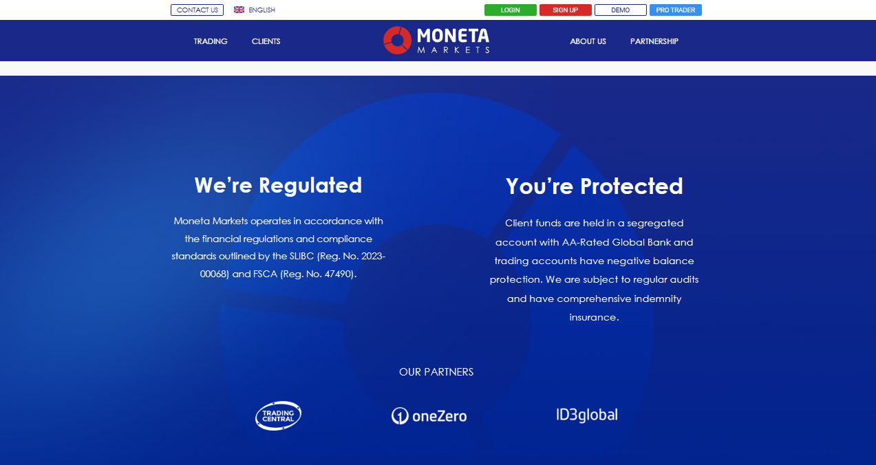 Moneta Markets Security and Security