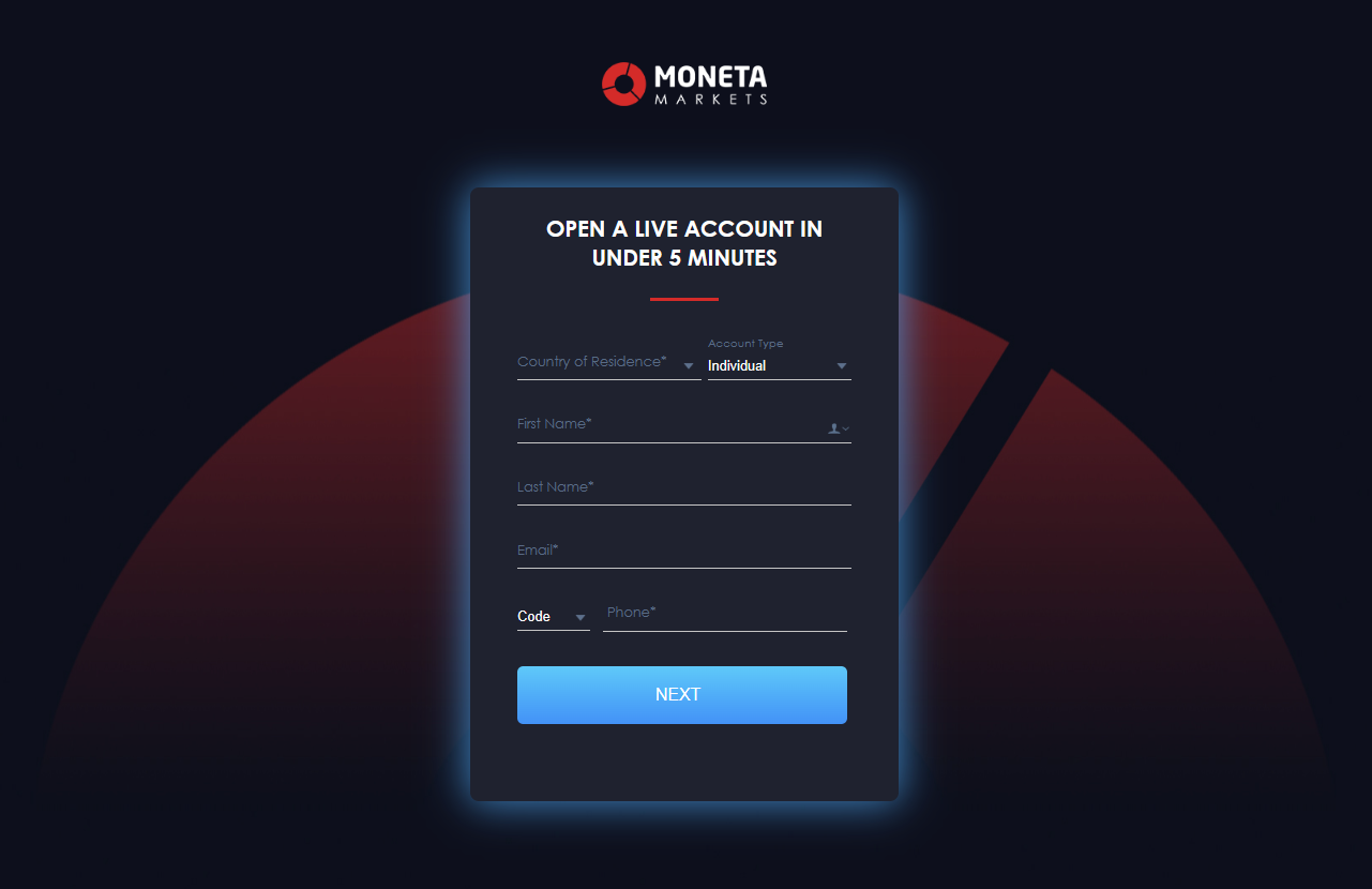 How To Open a Moneta Markets Account