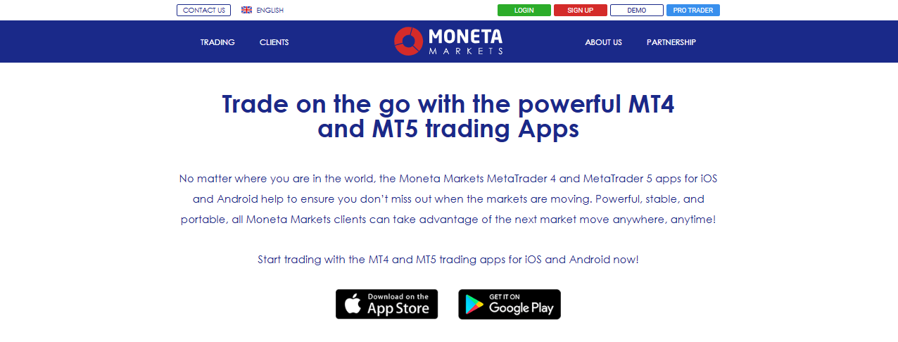 Moneta Markets MetaTrader 5