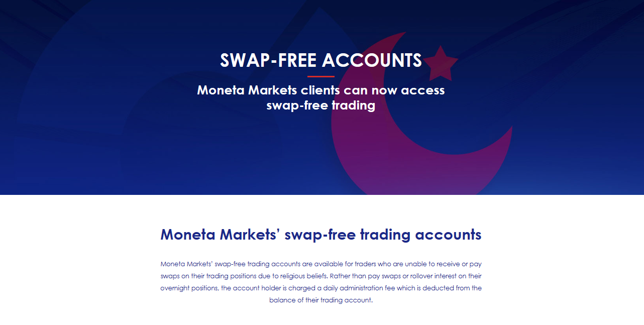 Moneta Markets Swap Free Account