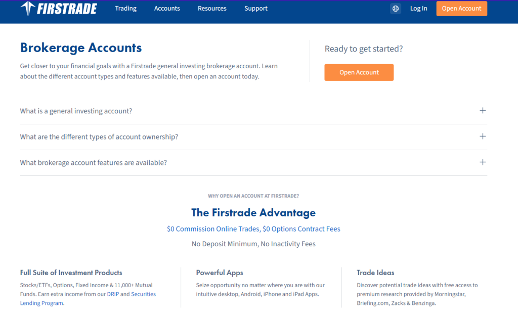 Firstrade Securities Account Types 