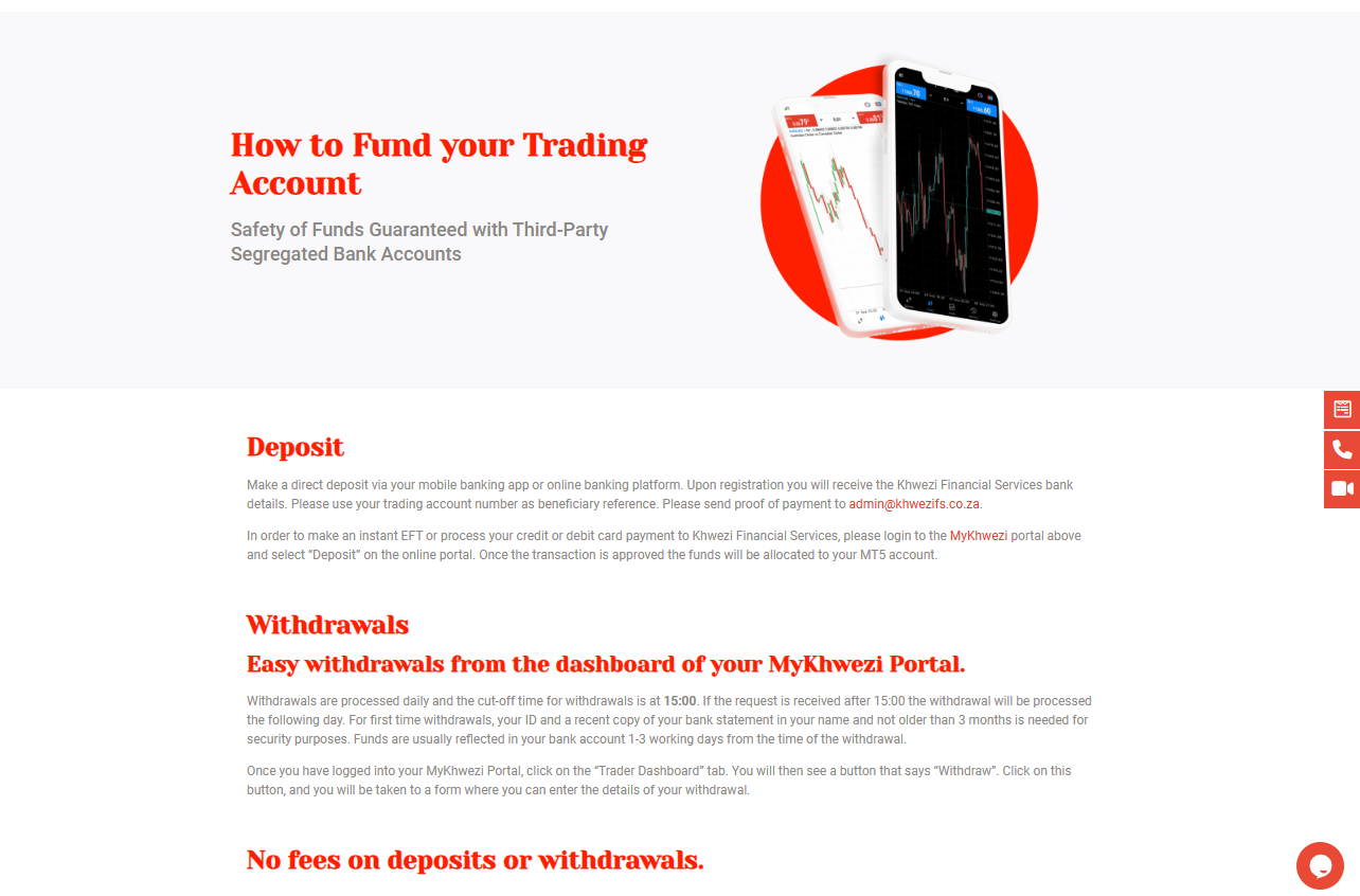 Khwezi Trade Deposit and Withdrawal