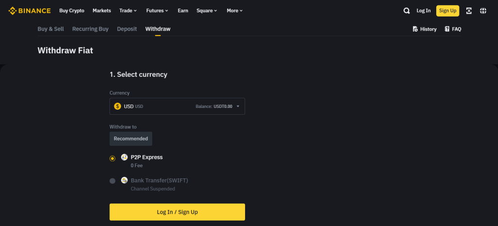 Binance Withdrawals