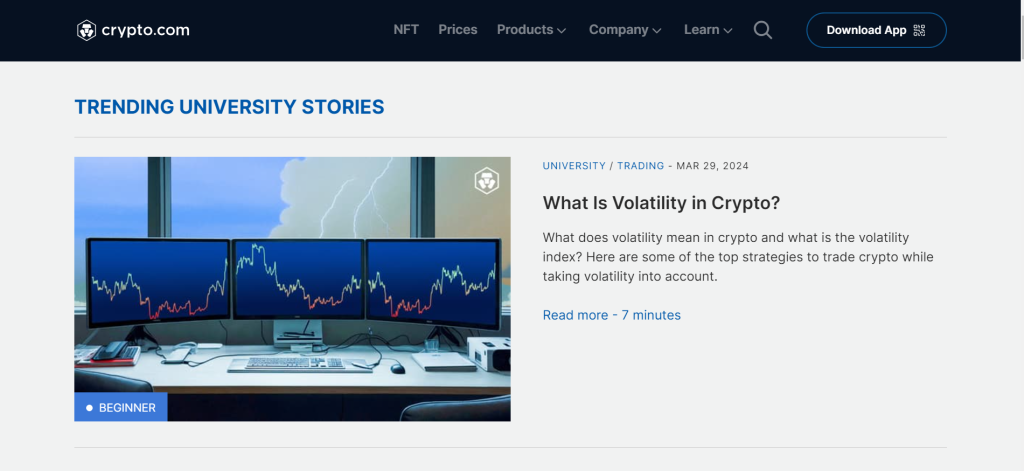 Crypto.com Crypto Exchange Educational Resources