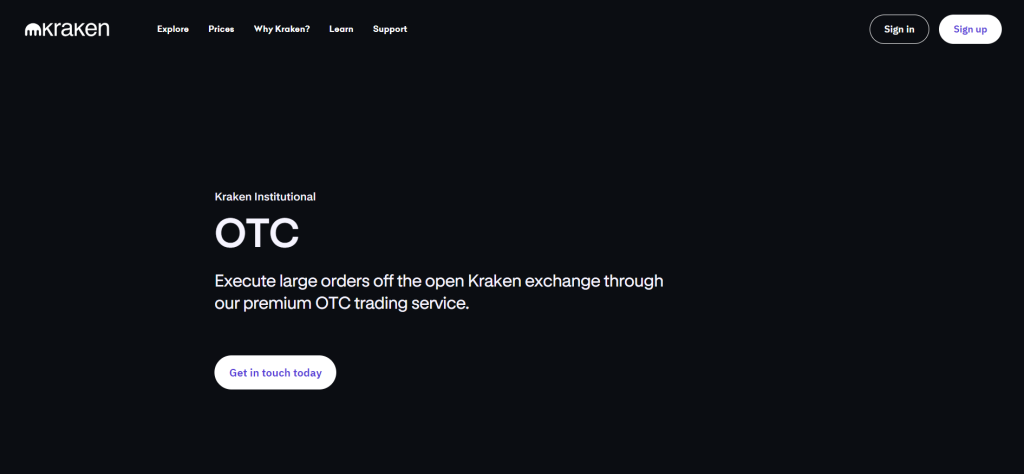 Kraken Crypto Exchange Review OTC Trading