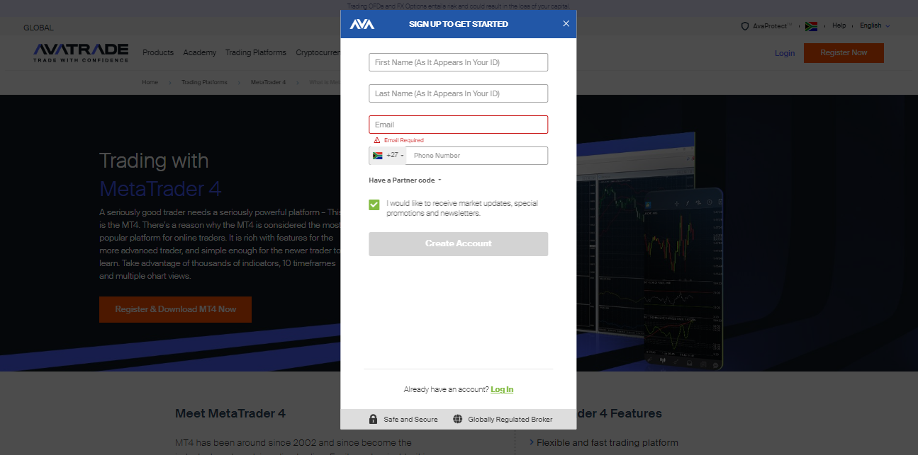 How To Open an AvaTrade Account