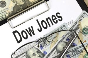 The Dow Jones wins as the rest of the market drops.