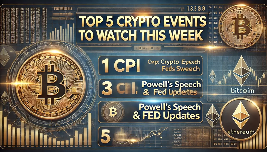 Top 5 Crypto Events to Watch This Week: CPI, Powell's Speech & Fed Updates