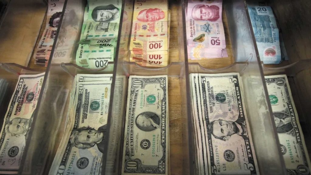 mexican peso and us dollars.