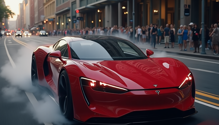 Tesla stock is climbing after a tariff announcement from Trump.