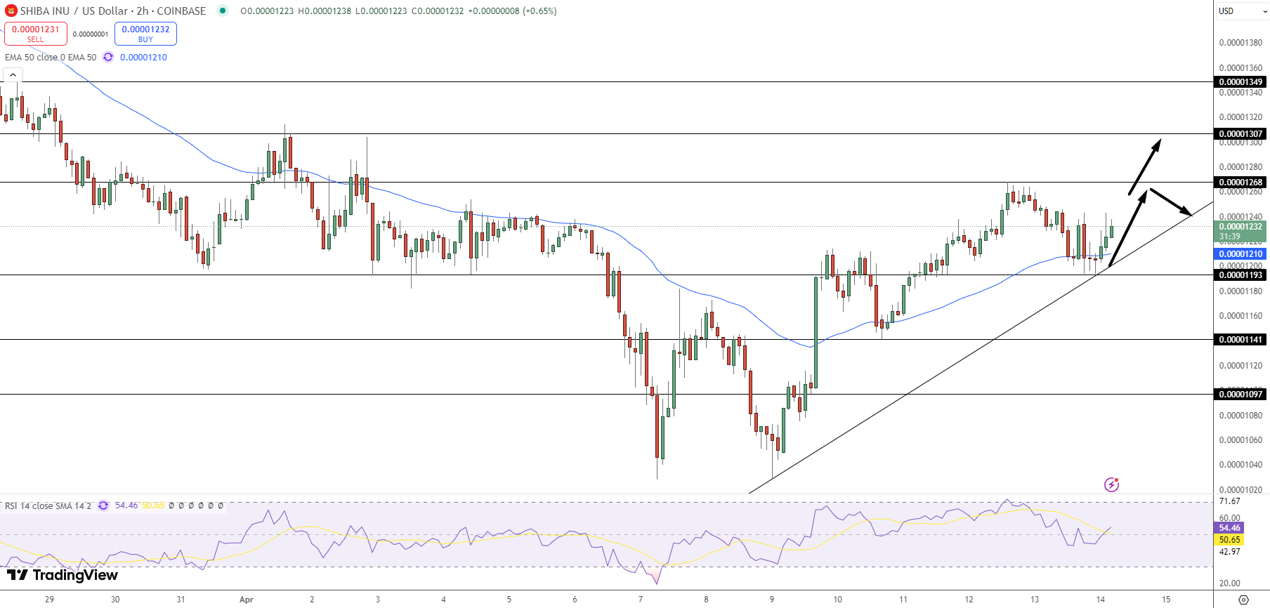 Shiba Inu Price Chart - Source: Tradingview