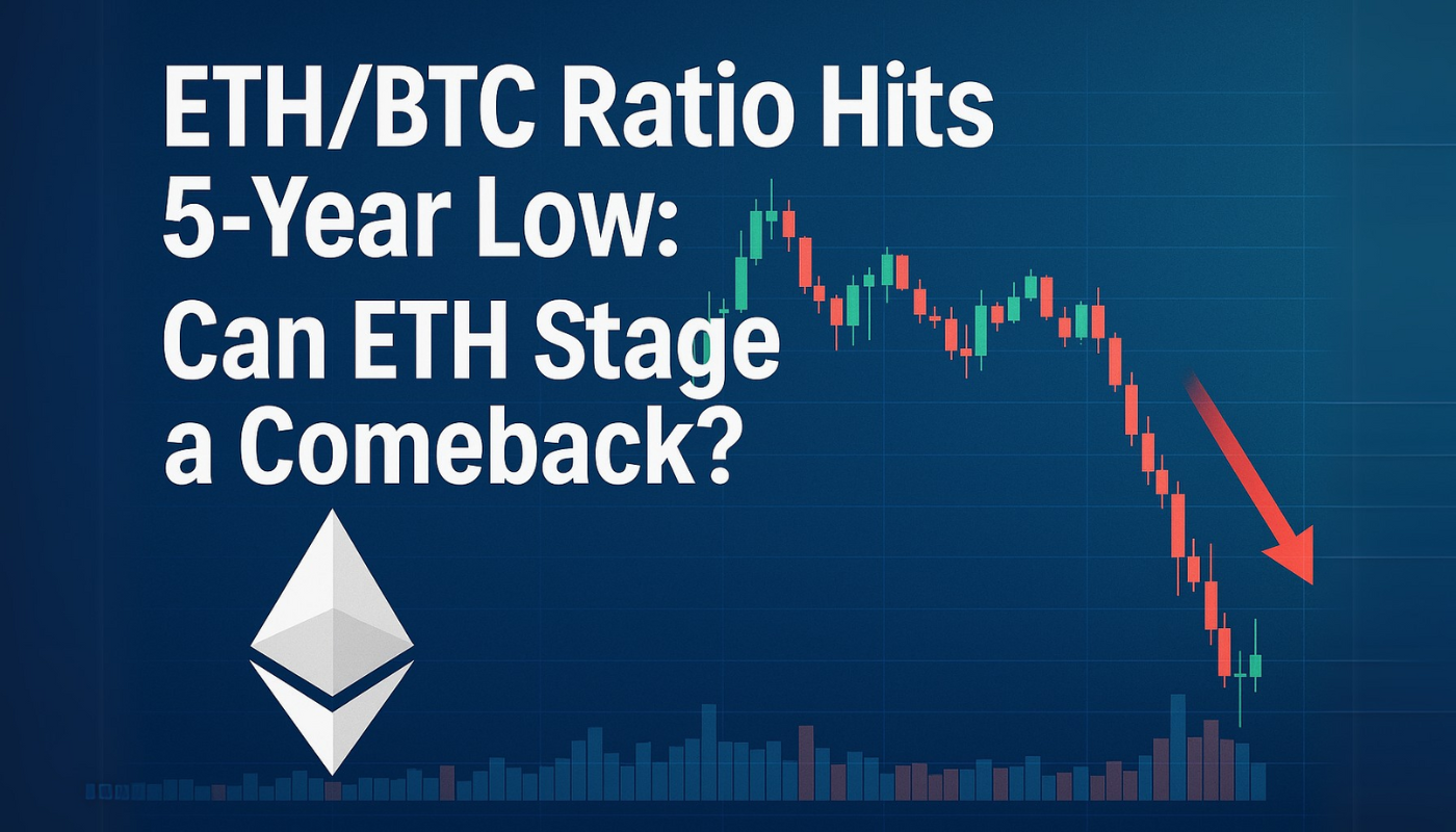 Ethereum’s ETH/BTC Ratio Hits 5-Year Low: Can ETH Stage a Comeback?