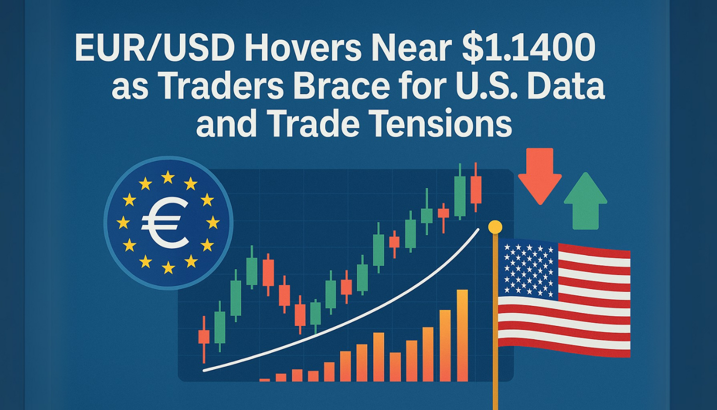 EUR/USD Hovers Near $1.1400 as Traders Brace for U.S. Data and Trade Tensions