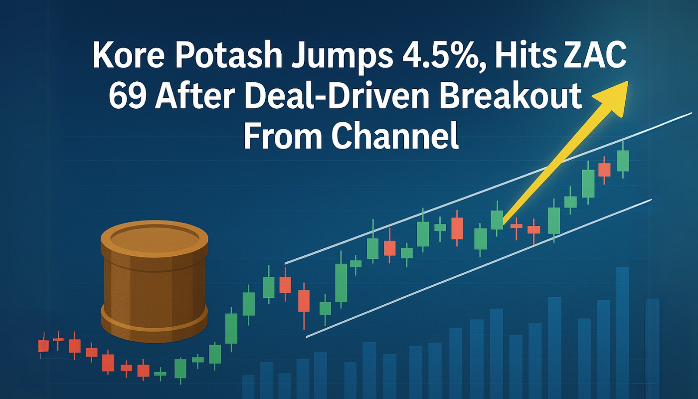 Kore Potash Jumps 4.5%, Hits ZAC 69 After Deal-Driven Breakout From Channel