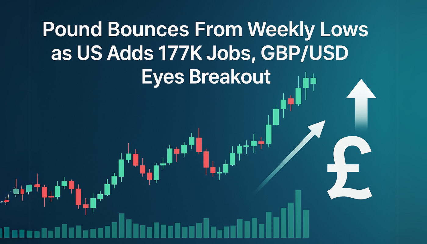 Pound Bounces From Weekly Lows as US Adds 177K Jobs, GBP/USD Eyes Breakout