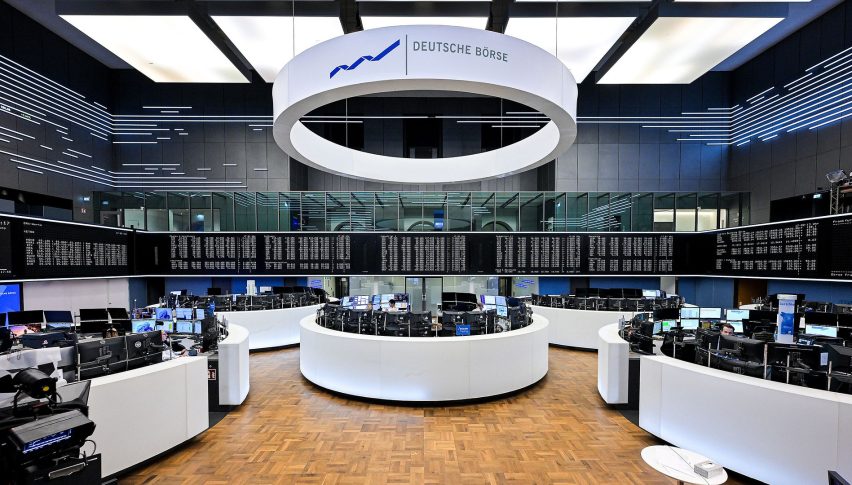 Deutsche bourse trading floor, where the DAX is traded