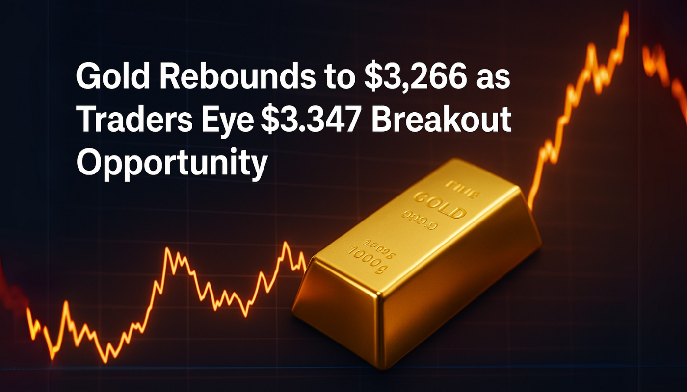 Gold Rebounds to $3,266 as Traders Eye $3,347 Breakout Opportunity