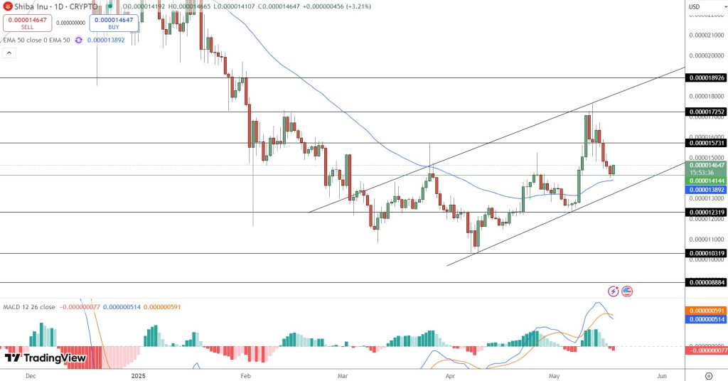 Shiba Inu Price Chart - Source: Tradingview
